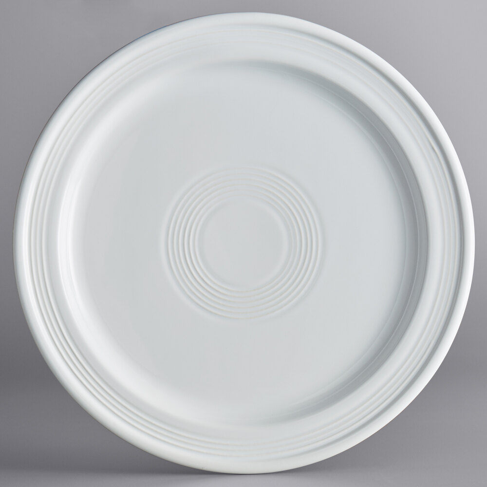 Acopa Capri 10" Coconut White Stoneware Plate - Sample