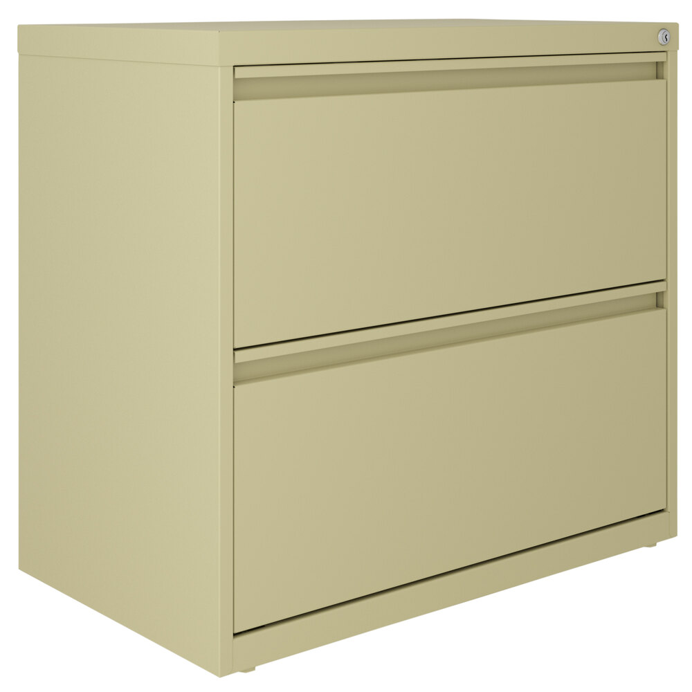 Hirsh Industries 24082 SOHO Putty Two-Drawer Lateral 101 File Cabinet - 30" x 17 5/8" x 27 3/4"