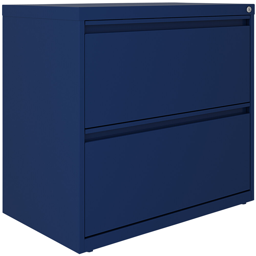 Hirsh Industries 24086 SOHO Navy Two-Drawer Lateral 101 File Cabinet - 30" x 17 5/8" x 27 3/4"