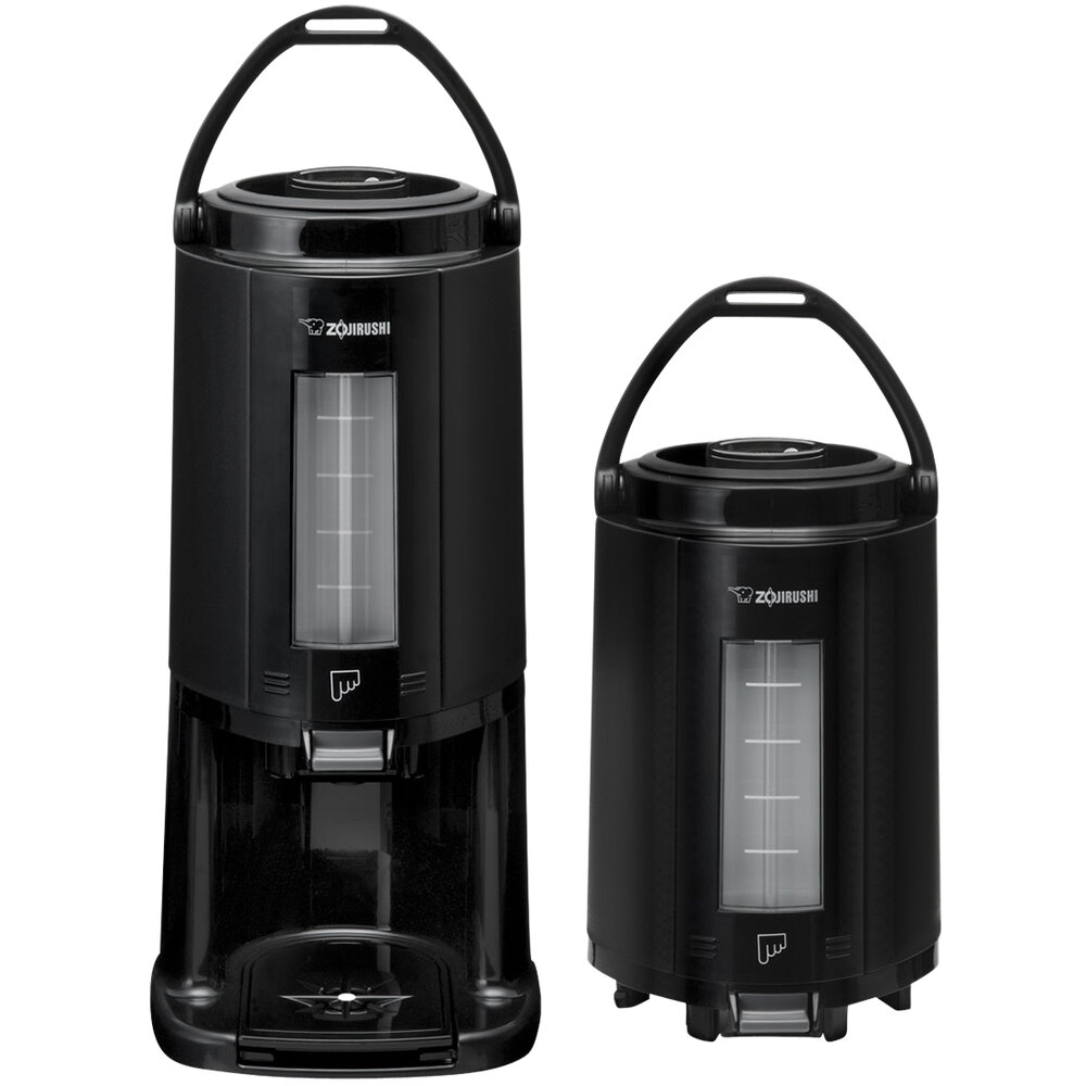 Zojirushi SY-AA25 2.5 Liter Stainless Steel Insulated Thermal Gravity Beverage Dispenser With Serving Base