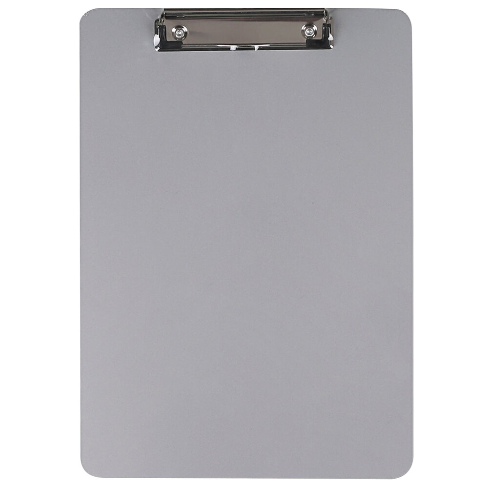 Universal UNV40301 1/2" Capacity 11" x 8 1/2" Silver Low Profile Clip Aluminum Clipboard