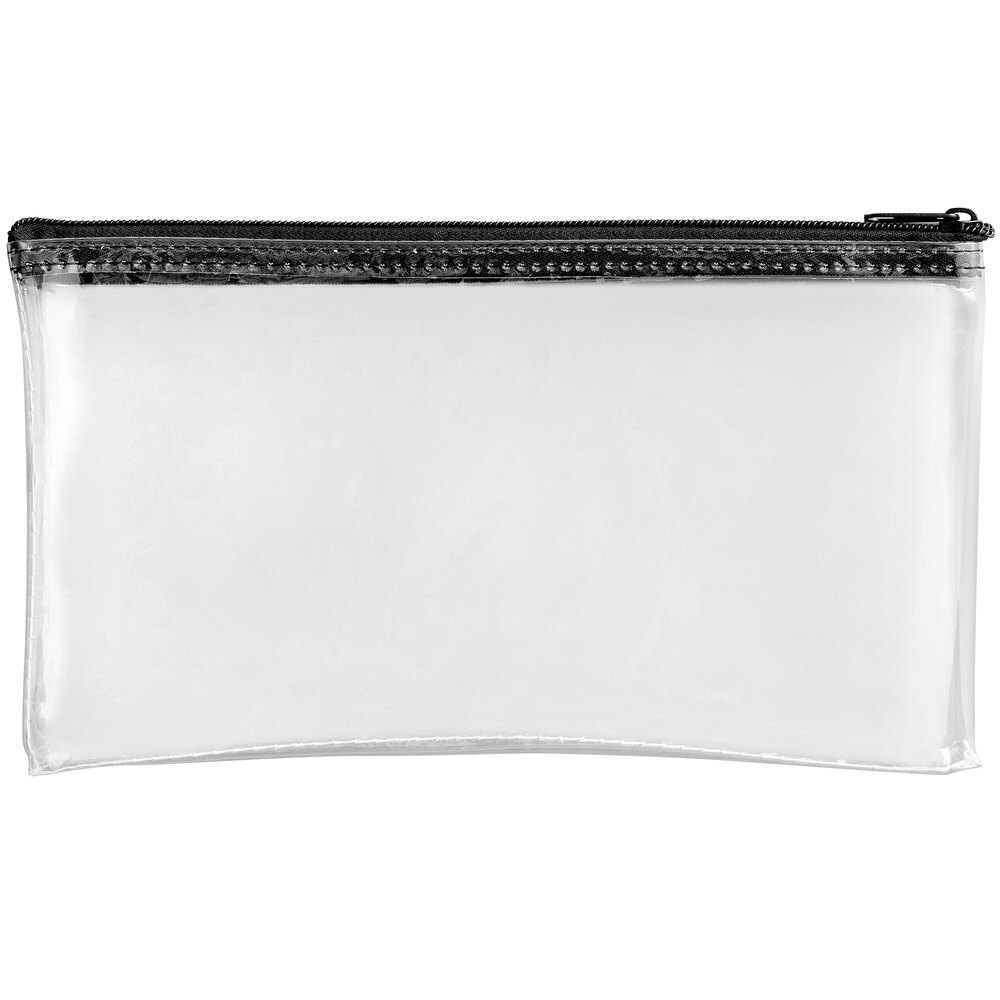 Controltek USA 530977 11" x 6" Clear Vinyl Zippered Bank Wallet
