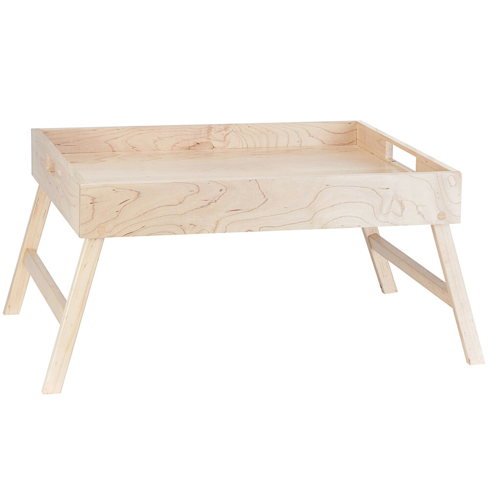 Cal-Mil Blonde Maple Wood Room Service Tray with Fold-Out Legs 22381-1-71