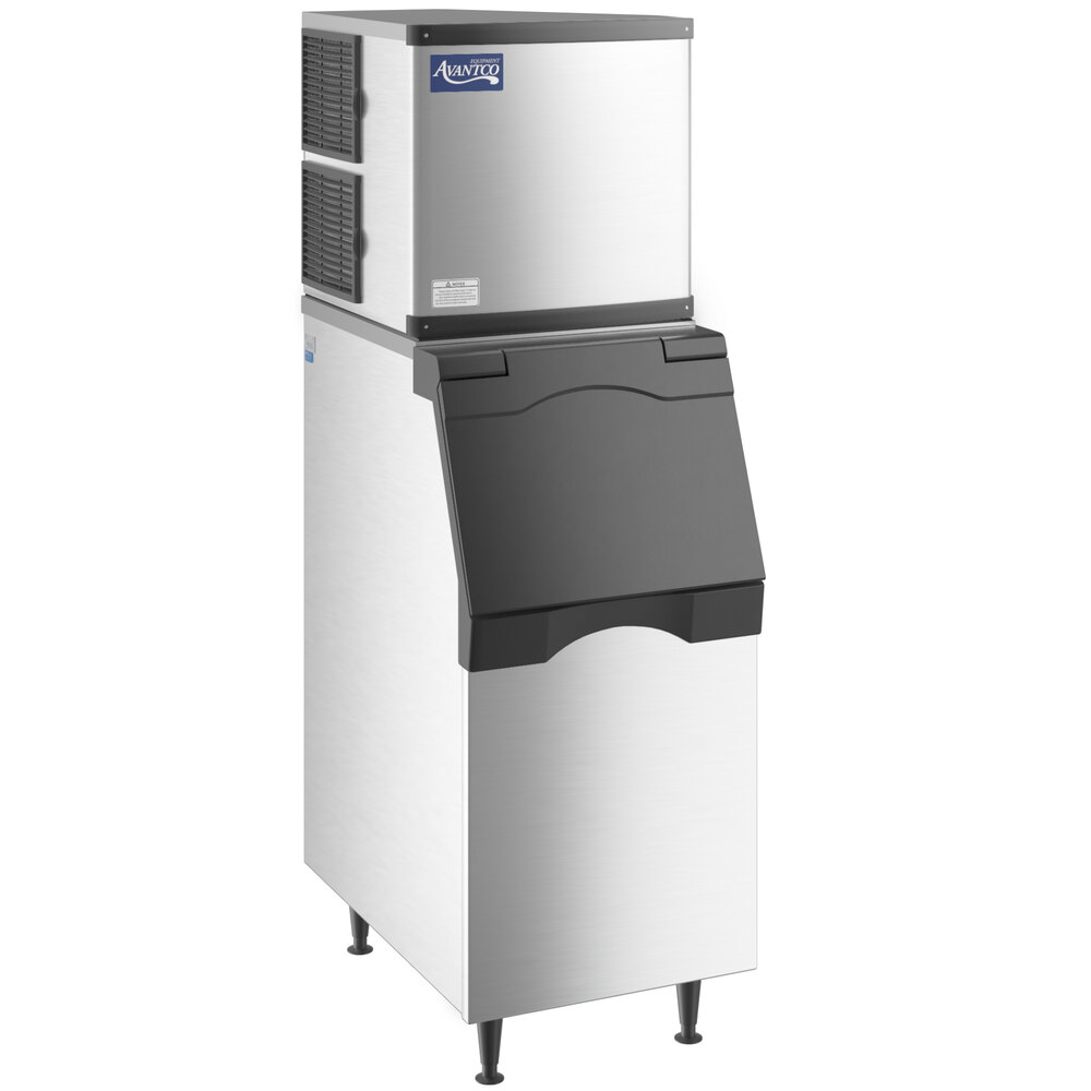 Avantco Ice KMC-420-L2H 22" Air Cooled Modular Half Cube Ice Machine with Ice Bin - 420 lb.