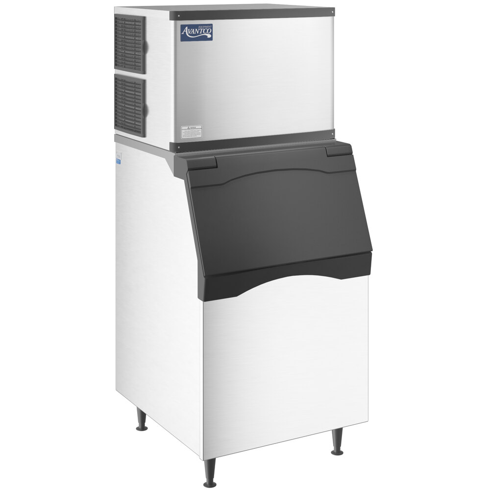 Avantco Ice KMC-500-L3F 30" Air Cooled Modular Full Cube Ice Machine with Ice Bin - 497 lb.
