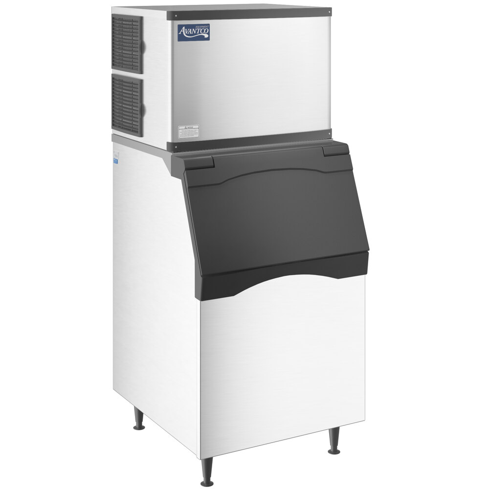 Avantco Ice KMC-500-L3H 30" Air Cooled Modular Half Cube Ice Machine with Ice Bin - 500 lb.