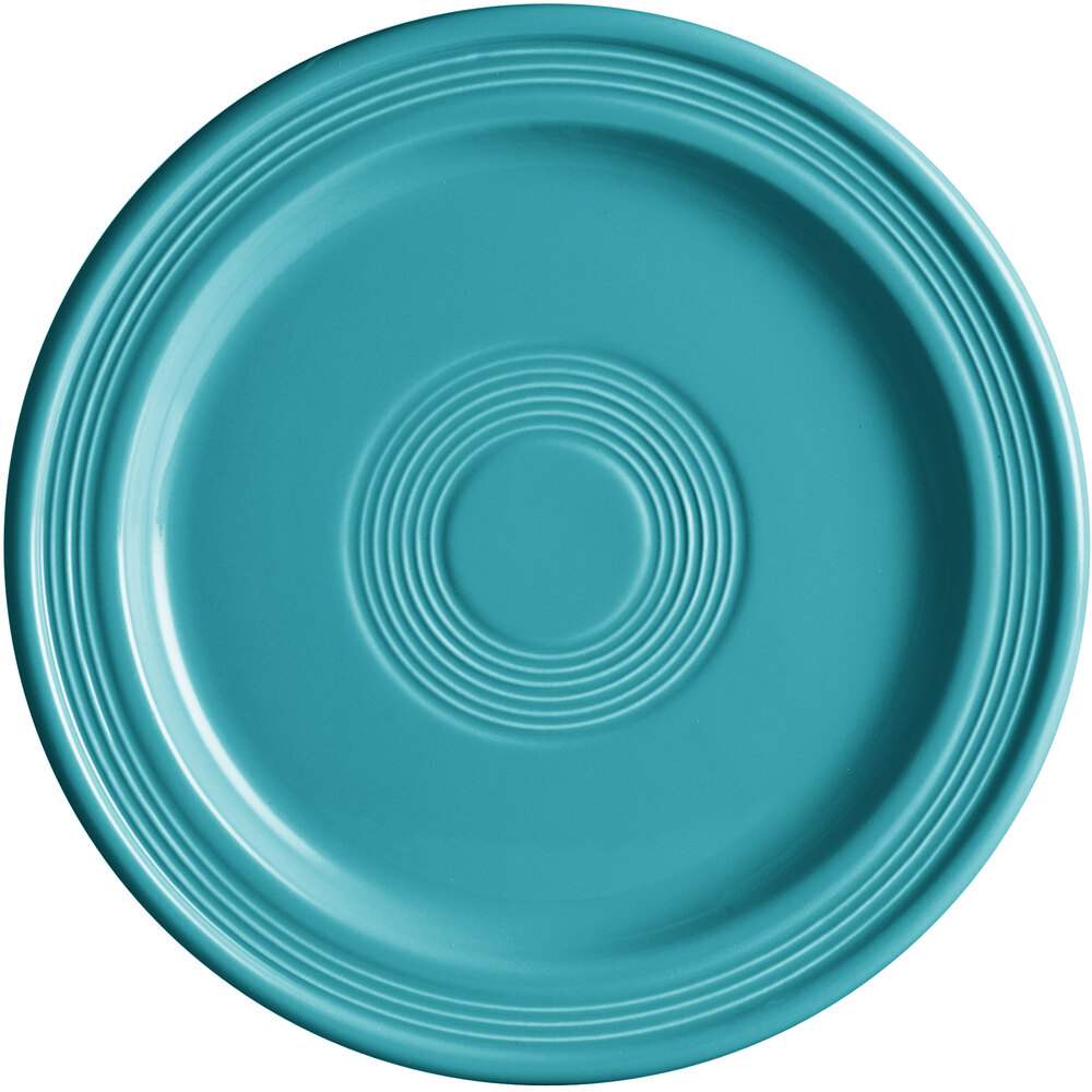 Acopa Capri 9" Caribbean Turquoise Stoneware Plate - Sample