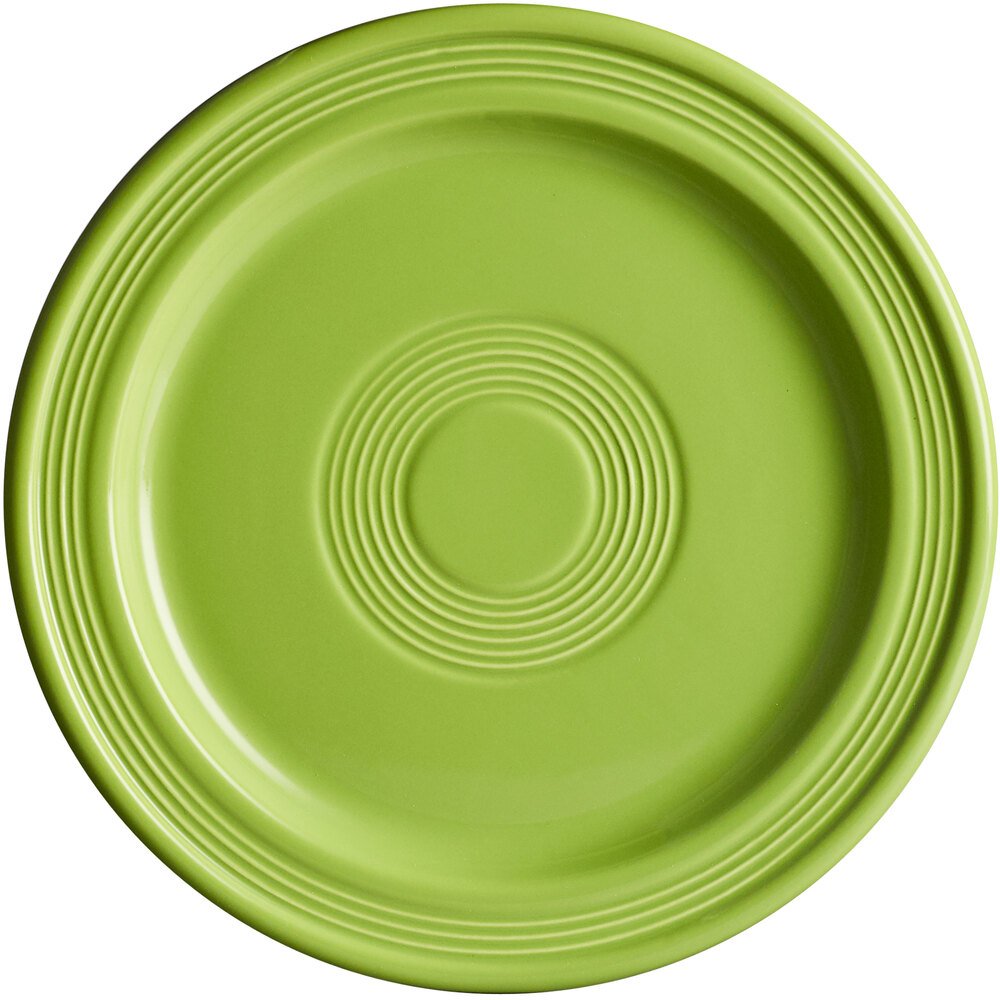 Acopa Capri 9" Bamboo Green Stoneware Plate - Sample