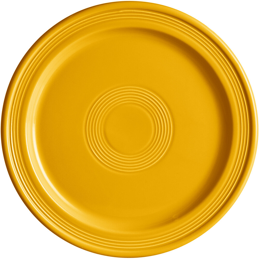 Acopa Capri 10" Mango Orange Stoneware Plate - Sample