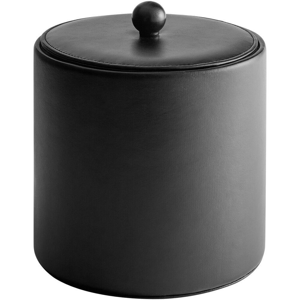 Choice 3 Qt. Black Vinyl Insulated Ice Bucket