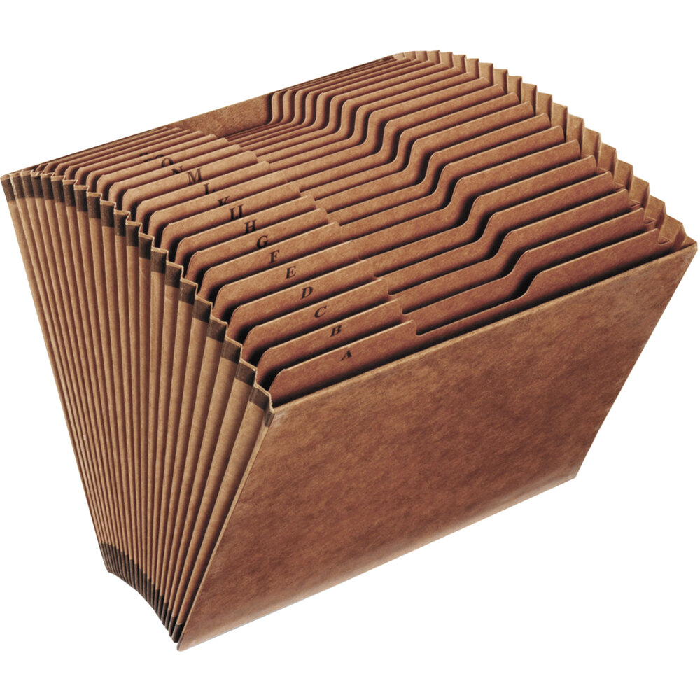 Universal UNV13910 Letter Size 21-Pocket Expanding File - A-Z Indexed, Open Top, Redrope