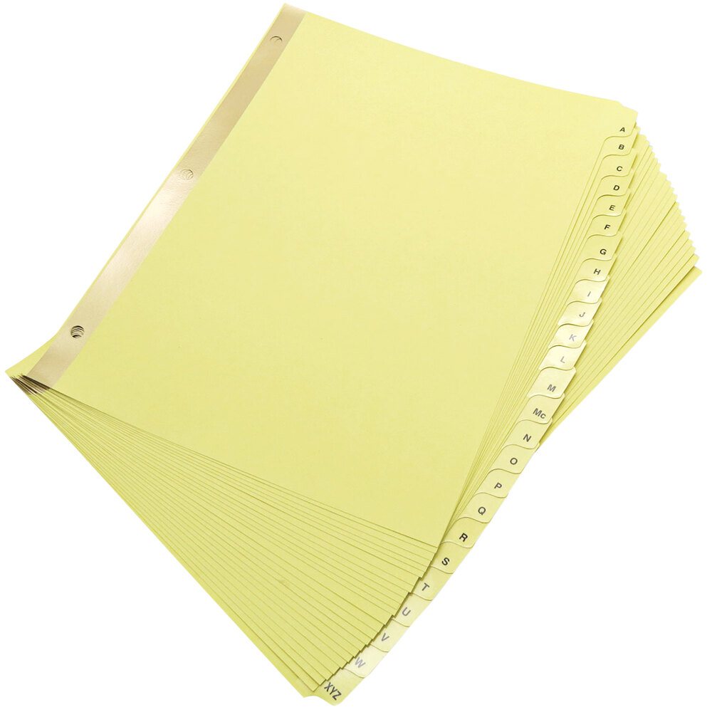 Universal UNV20812 Buff Plastic-Coated 25-Tab Preprinted Alphabetical Tab Dividers