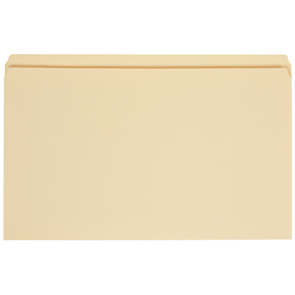 Universal UNV15110 Legal Size File Folder - Standard Height with Straight Cut Tab, Manila  - 100/Box