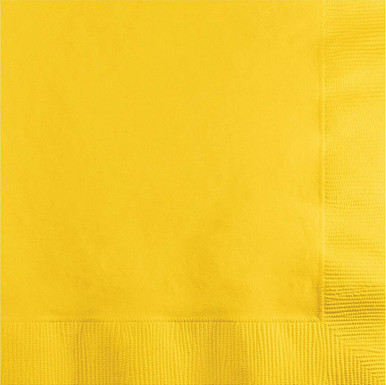 CEG Paper Beverage Napkins, School Bus Yellow (571021B)