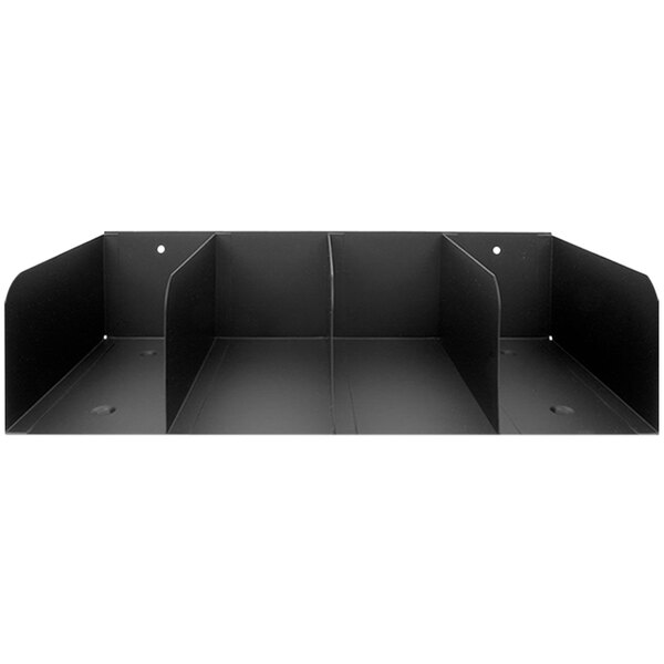 Controltek USA 500070 Black Steel 4-Pocket Form Organizer Rack