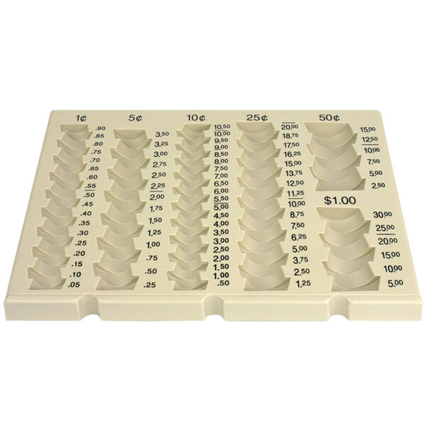Controltek USA 500023 Plastic 6-Denomination Coin Tray