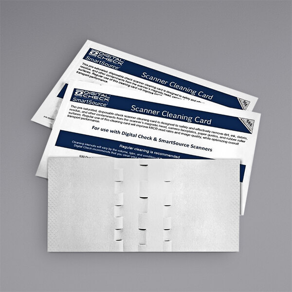 Controltek USA 510022 Digital Check / SmartSource Scanner Cleaning Card with Waffletechnology - 15/Box