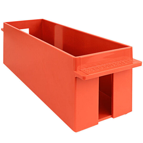 Controltek USA 560168 Orange Extra-Capacity Plastic Coin Tray - $300, Quarters