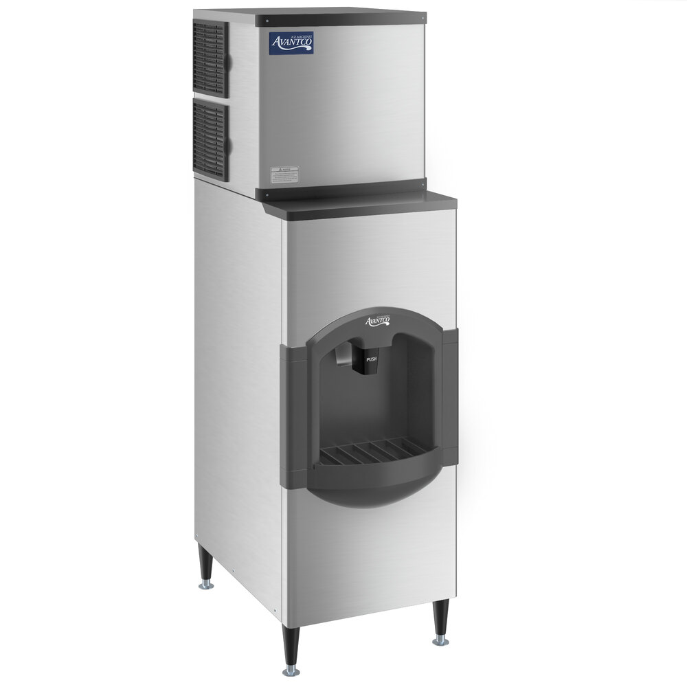 Avantco Ice KMC-350-H2H 22" Air Cooled Modular Half Cube Ice Machine with Ice Dispenser - 350 lb.