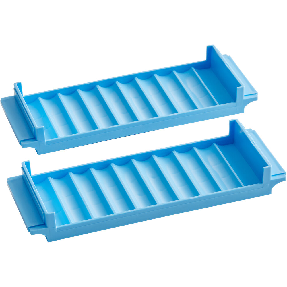 Controltek USA 560561 Blue Plastic Coin Tray - $20, Nickels - 2/Pack