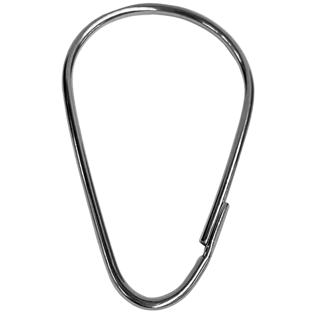 American Specialties, Inc. 10-1200-SHU Stainless Steel Shower Curtain Hook - 24/Pack