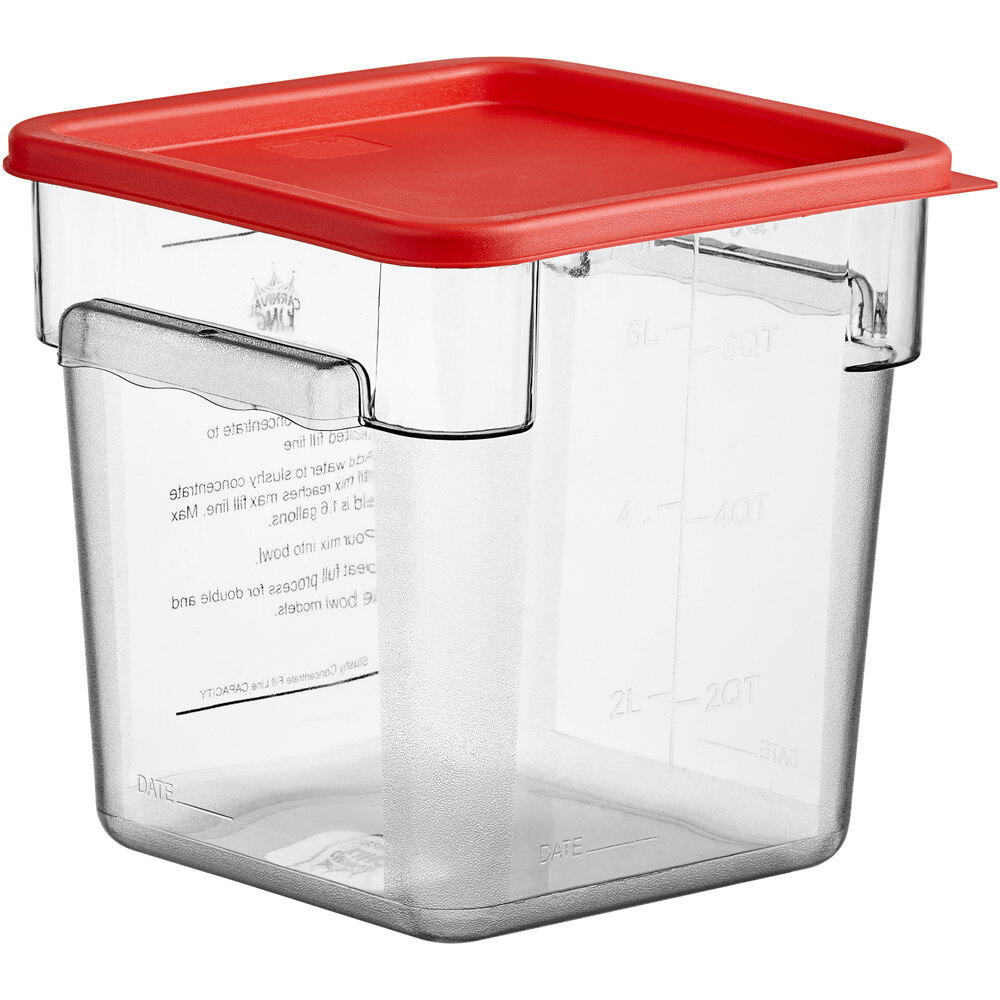 Carnival King 8 Qt. Slushy Mix Fill Container and Lid for Carnival King 1.6 Gallon Bowl SMM Model Slushy Machines