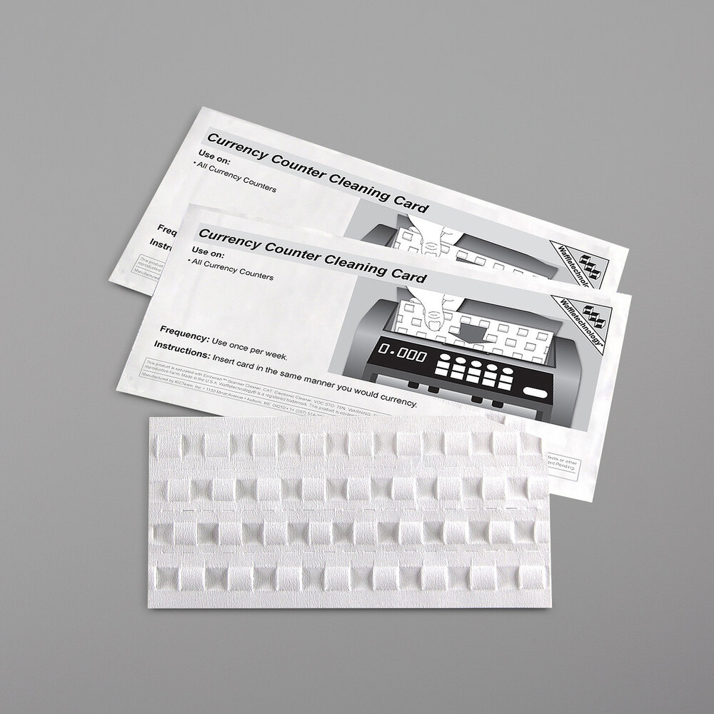 Controltek USA 510003 Currency Counter Cleaning Card - 15/Box