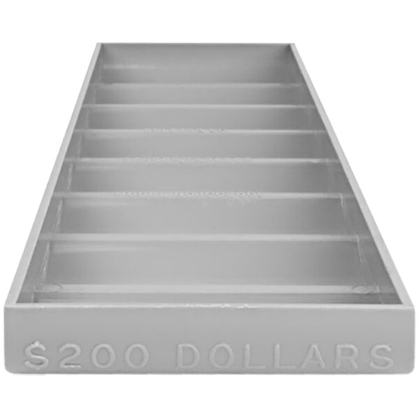 Controltek USA 650076 Gray Economy Plastic Coin Tray - $200, Dollar Coins