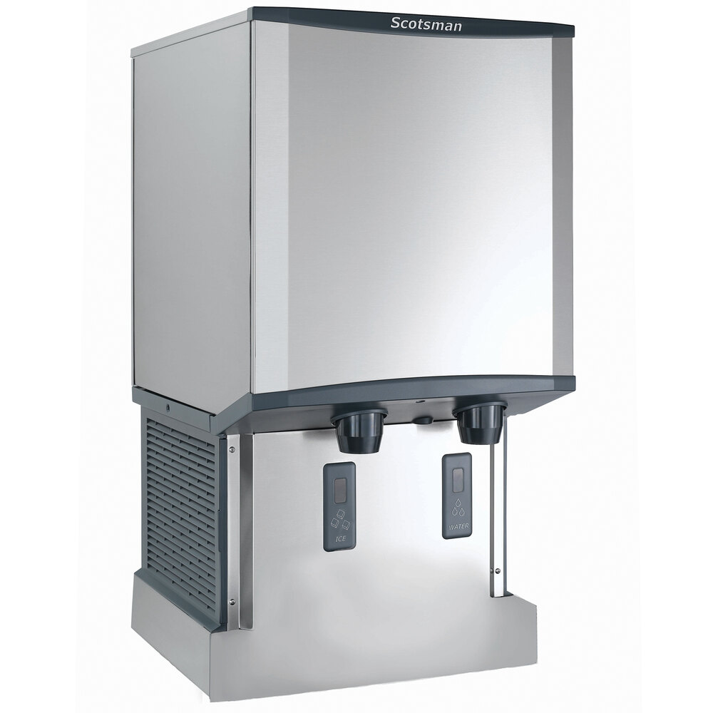 Scotsman HID540AW-1 Meridian® Wall Mount Air Cooled Ice Machine and Water Dispenser - 40 lb. Bin Storage