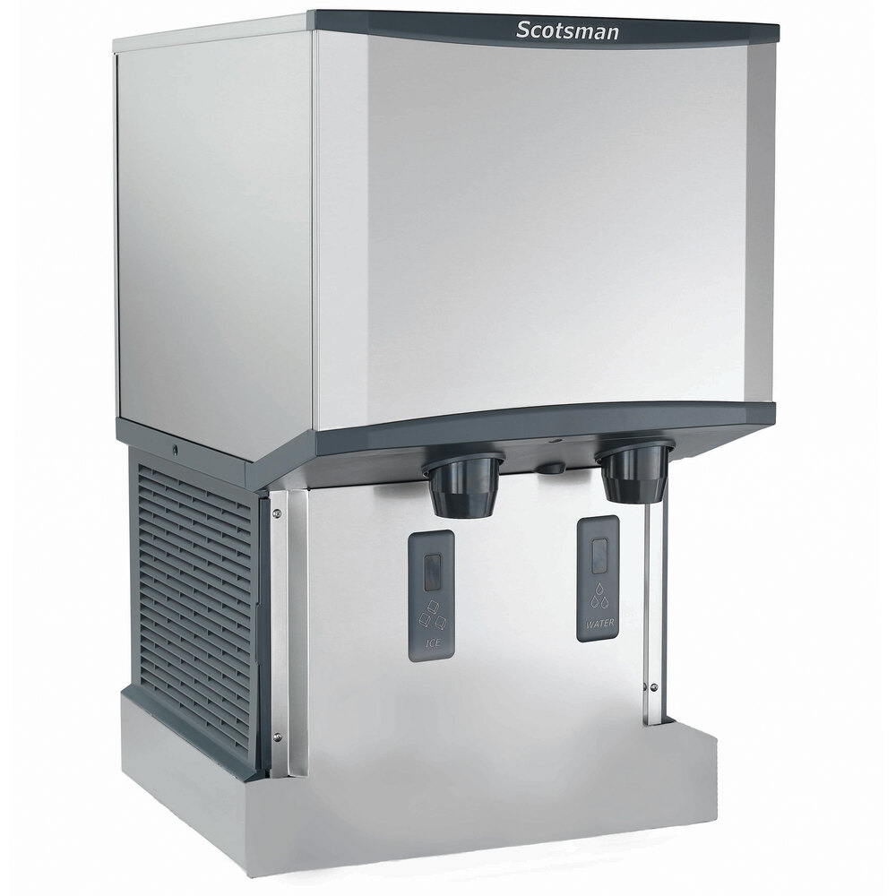 Scotsman HID525AW-1 Meridian® Wall Mount Air Cooled Ice Machine and Water Dispenser - 25 lb. Bin Storage
