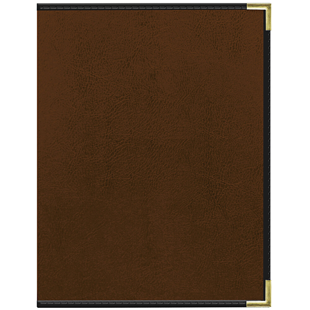 H. Risch, Inc. TAM-PKT-12V Tamarac 8 1/2" x 11" Customizable 12 View Menu Cover