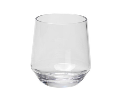 Merritt 14 oz Tritan Curve Acrylic Stemless Wine Glass Clear, Set of 4 (23027)
