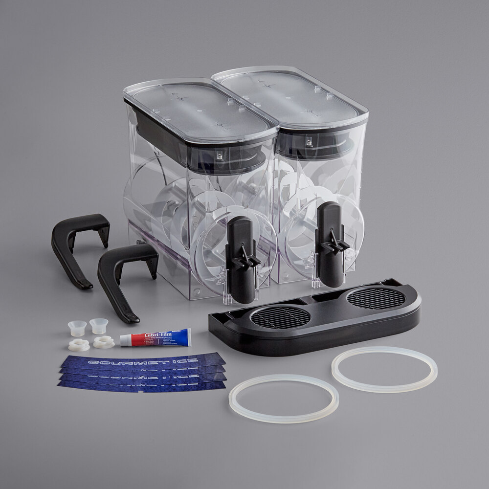 Bunn 58000.0627 Black 2 Bowl Hopper Assembly for ULTRA NX Slushy Machines