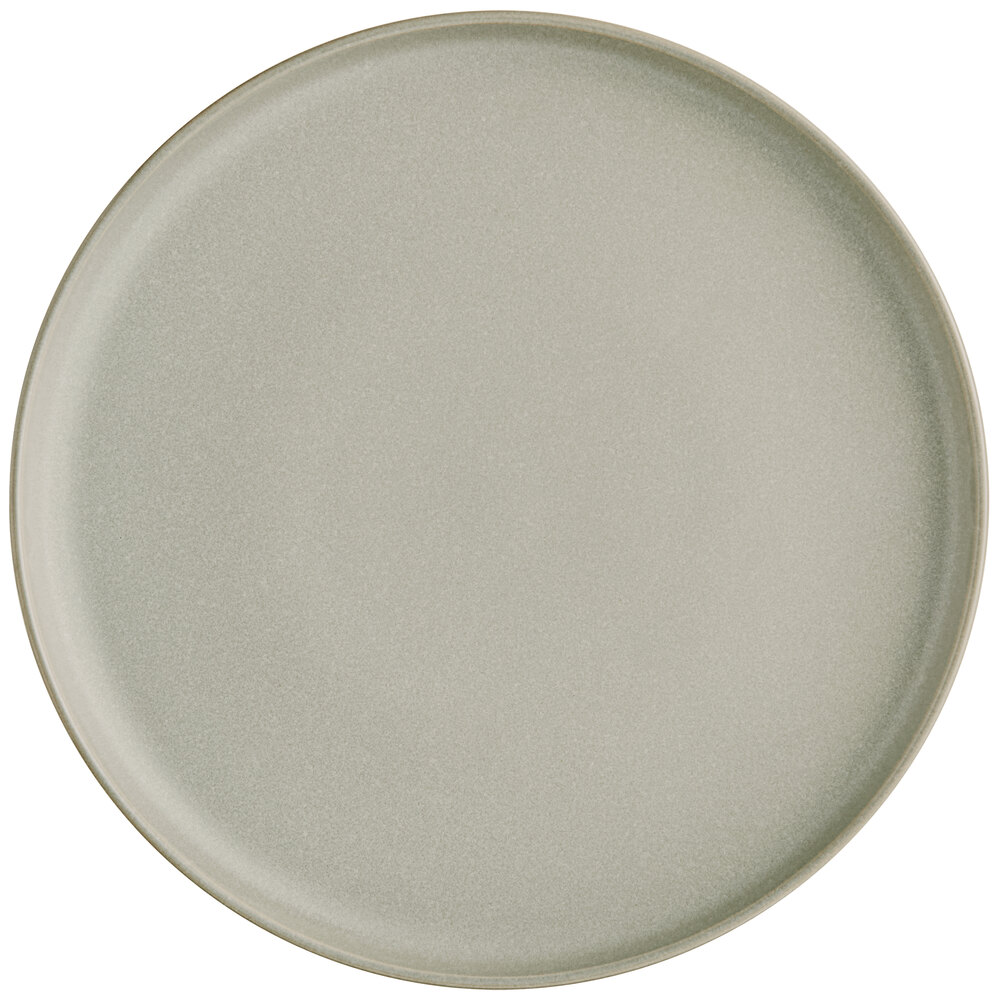 Acopa Pangea 10 1/2" Ash Matte Coupe Porcelain Plate - Sample