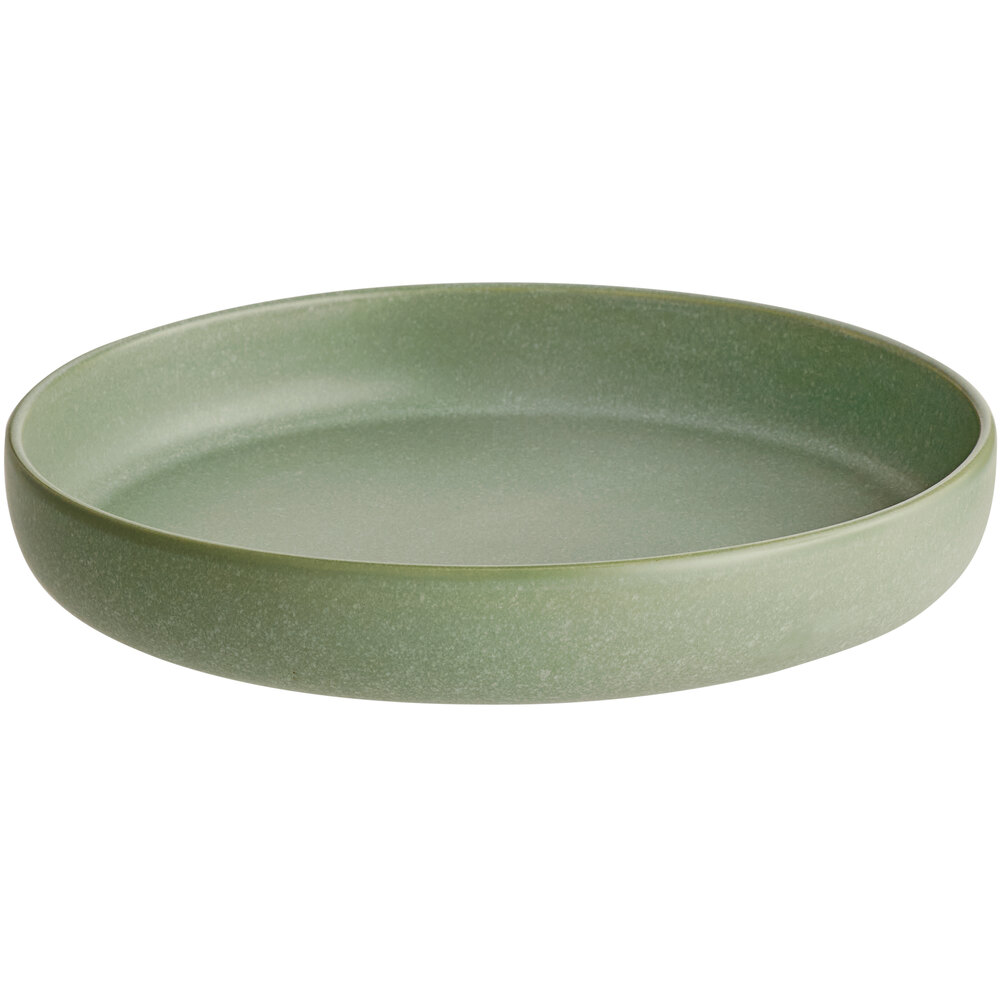 Acopa Pangea 22 oz. Sage Matte Porcelain Pasta Bowl - Sample