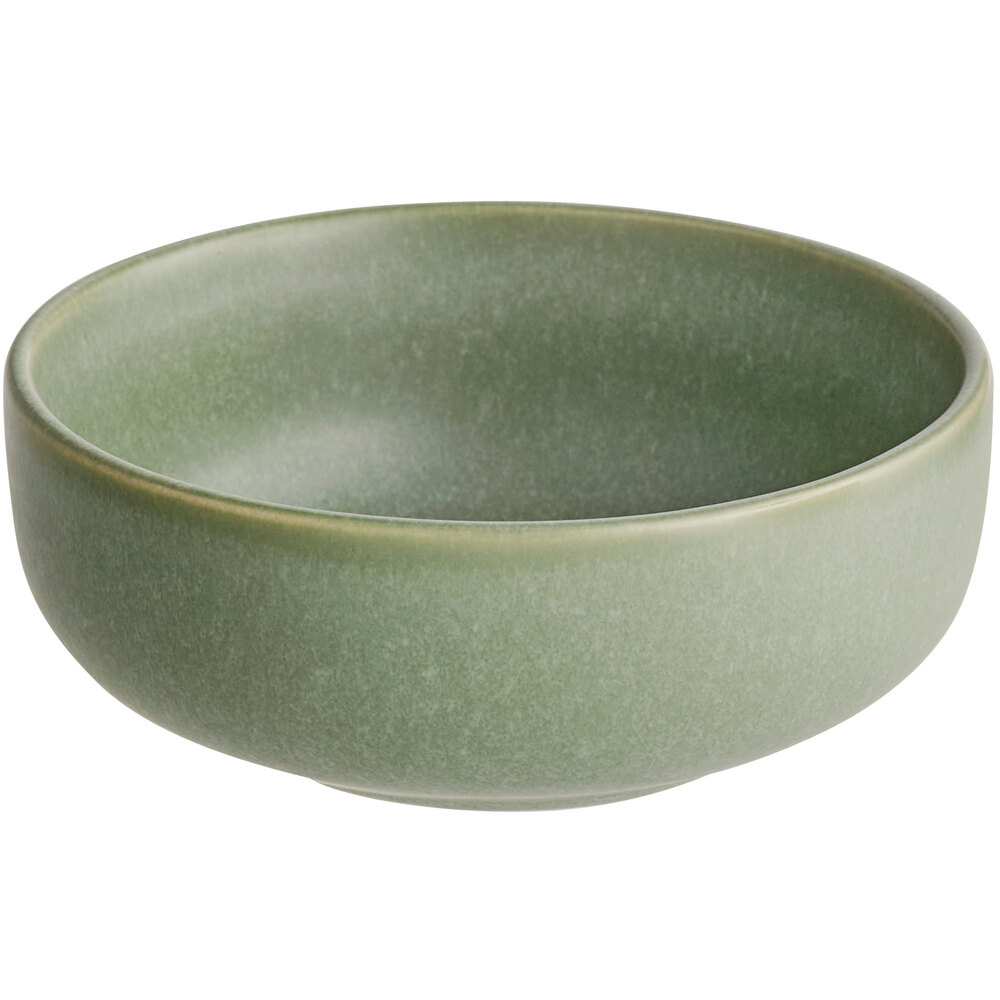 Acopa Pangea 10 oz. Sage Matte Porcelain Nappie Bowl - Sample