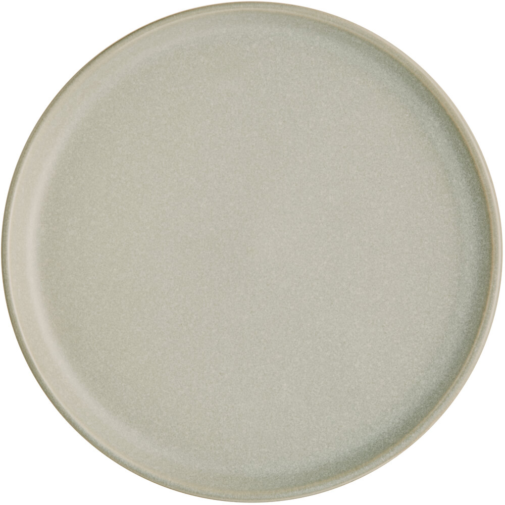 Acopa Pangea 6 1/2" Ash Matte Coupe Porcelain Plate - Sample