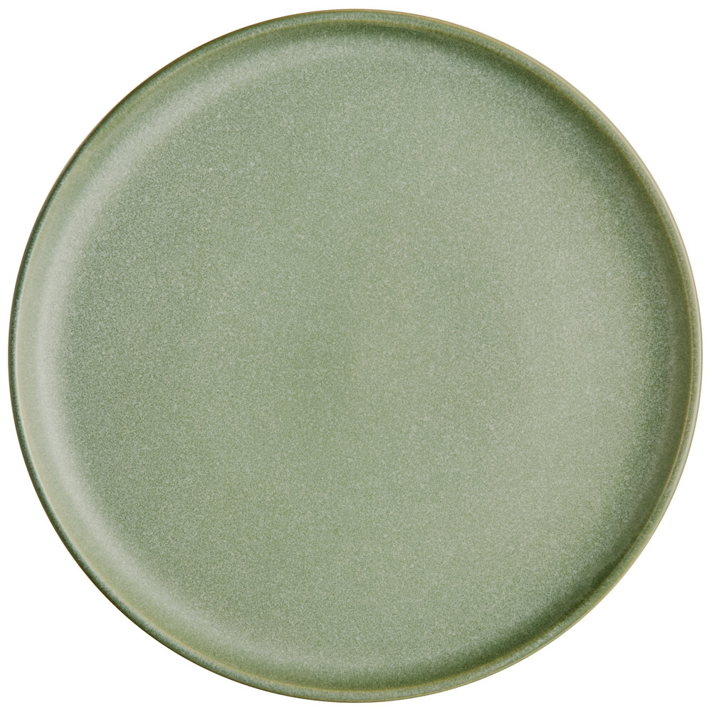 Acopa Pangea 9" Sage Matte Coupe Porcelain Plate - Sample