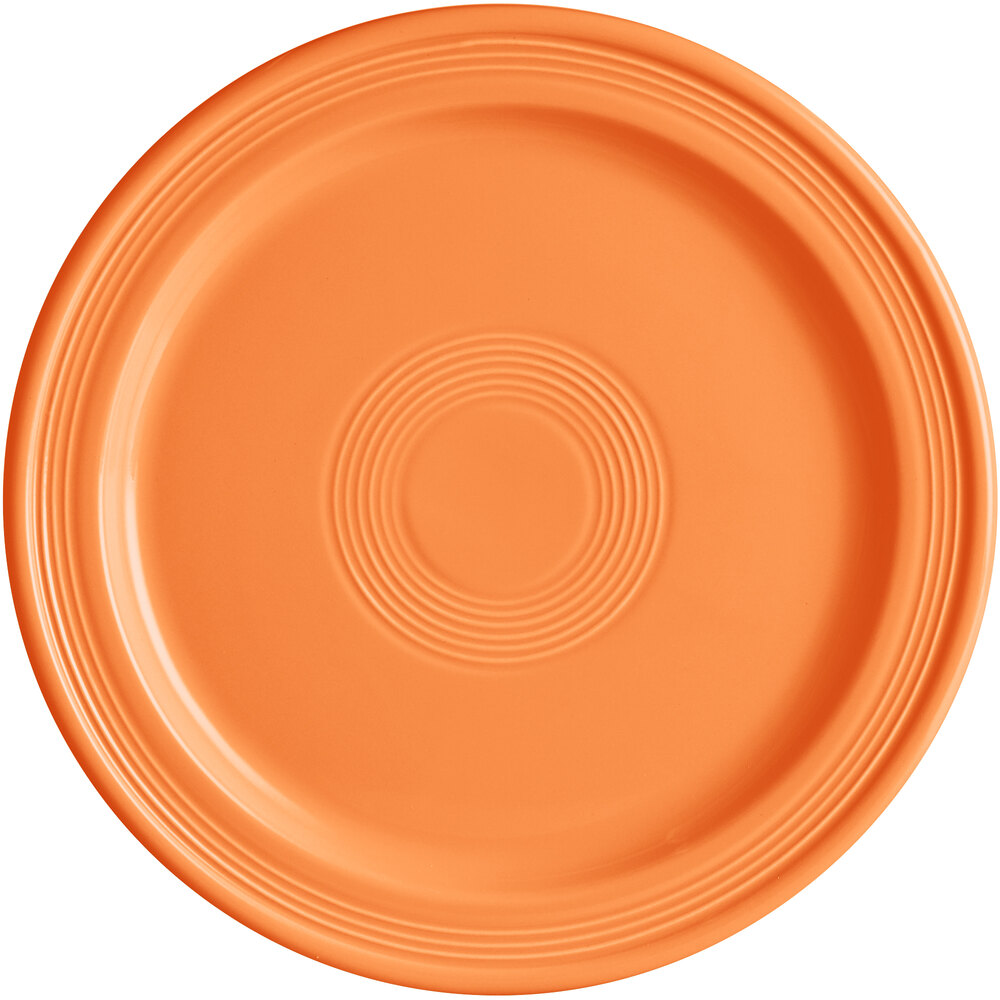 Acopa Capri 10" Valencia Orange Stoneware Plate - Sample
