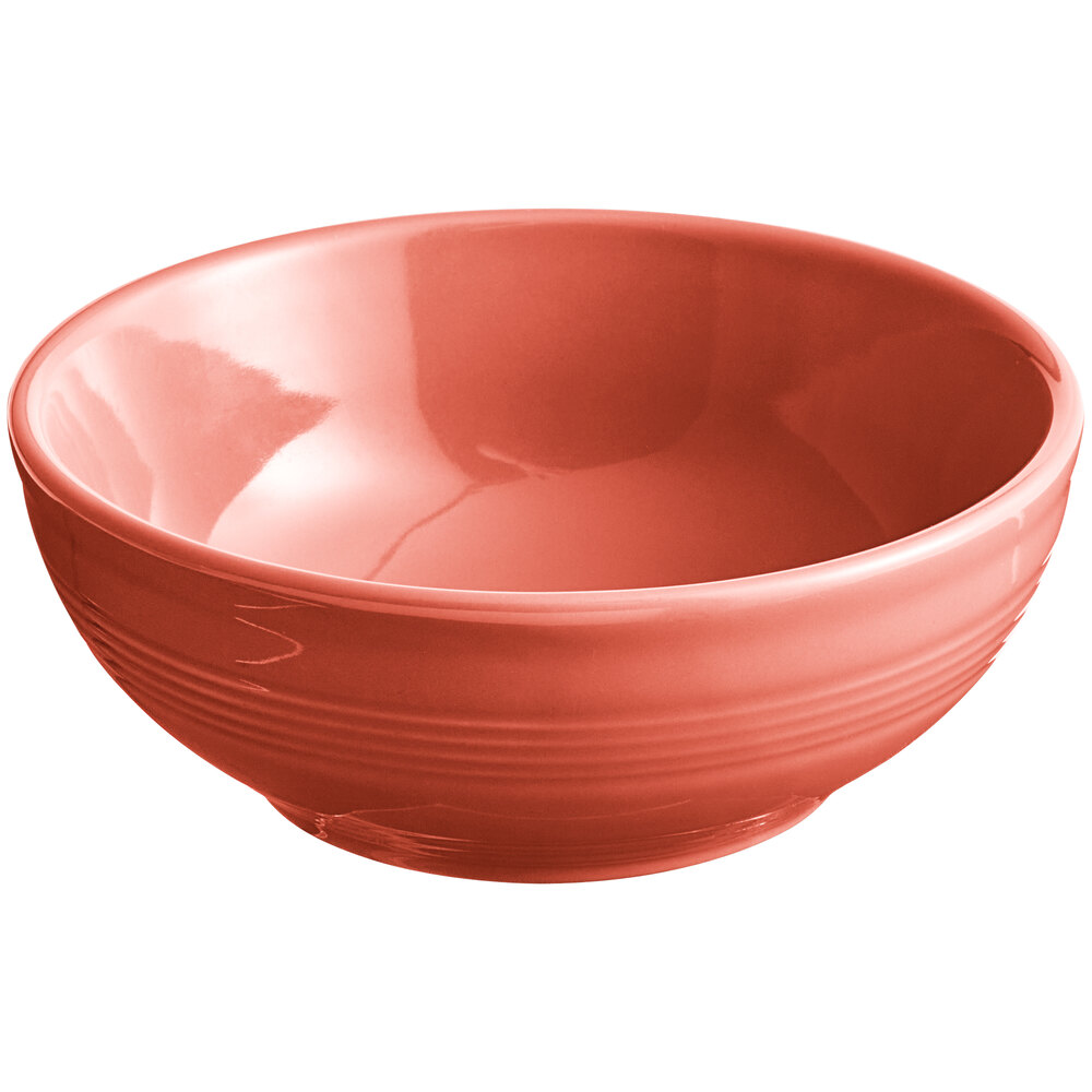 Acopa Capri 19 oz. Coral Reef Stoneware Bistro Bowl - Sample