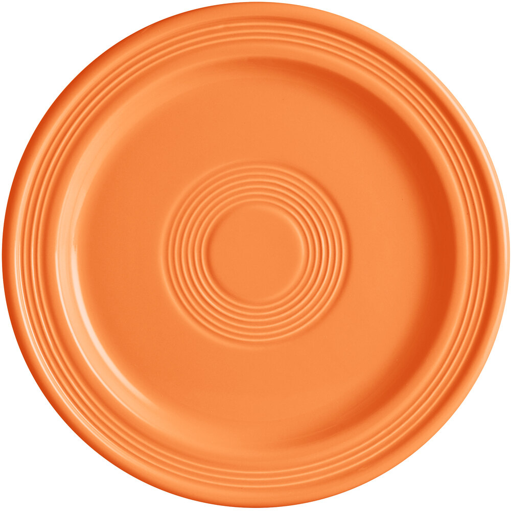 Acopa Capri 9" Valencia Orange Stoneware Plate - Sample