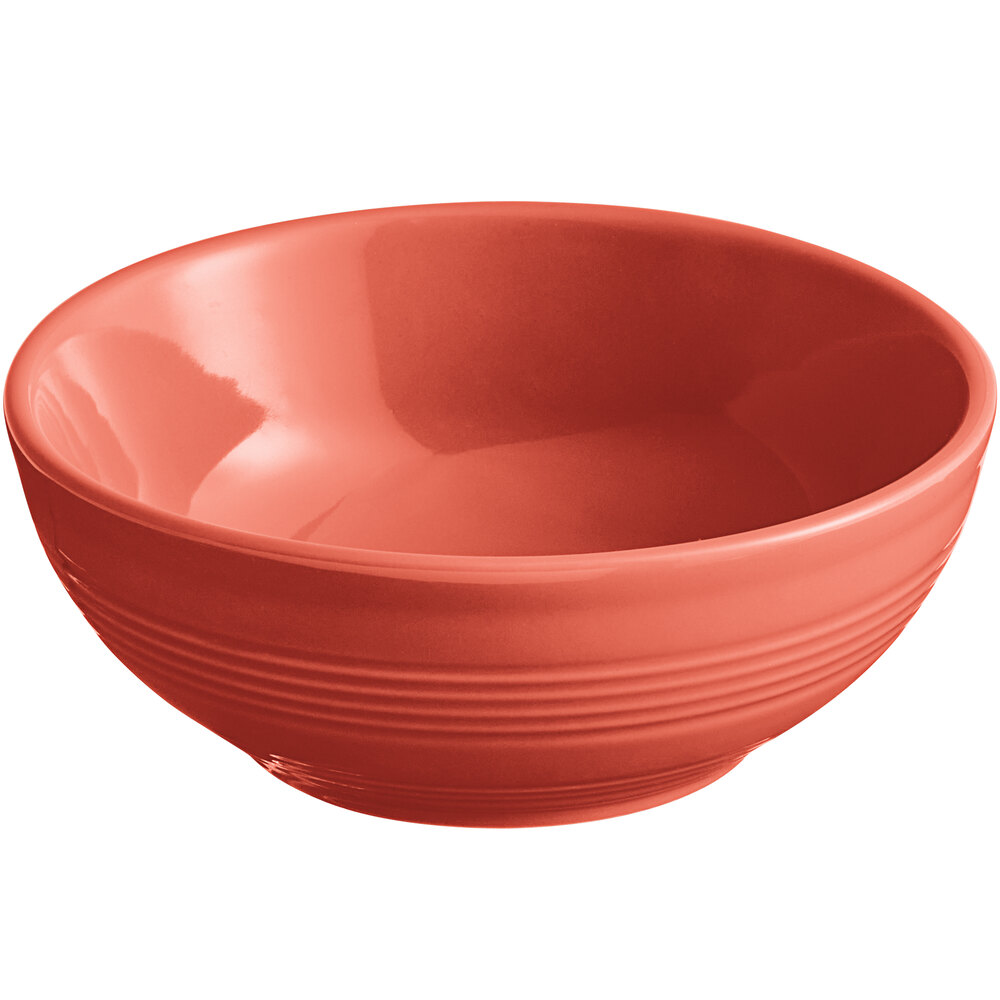 Acopa Capri 13 oz. Coral Reef Stoneware Nappie Bowl - Sample