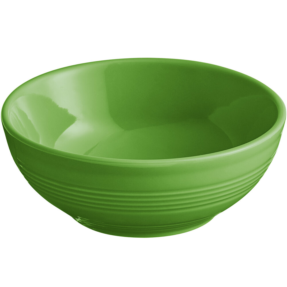 Acopa Capri 13 oz. Palm Green Stoneware Nappie Bowl - Sample