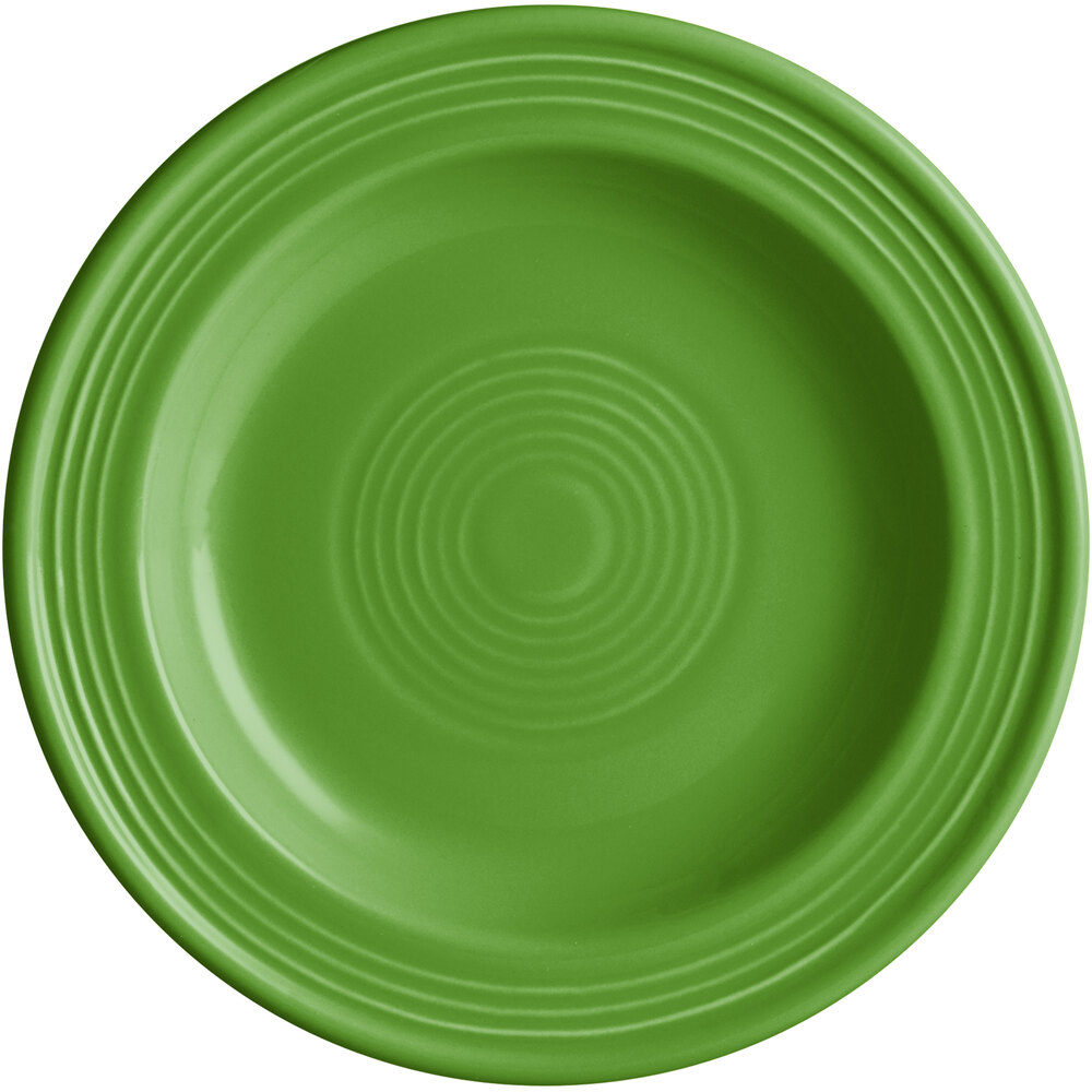 Acopa Capri 6 1/8" Palm Green Stoneware Plate - Sample
