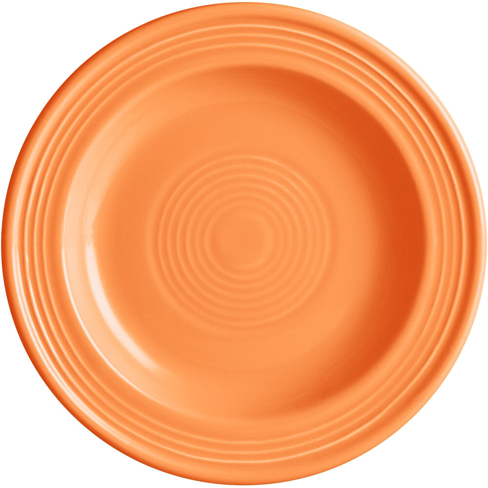 Acopa Capri 6 1/8" Valencia Orange Stoneware Plate - Sample