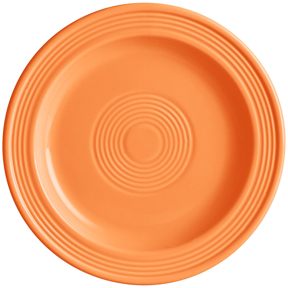 Acopa Capri 7" Valencia Orange Stoneware Plate - Sample
