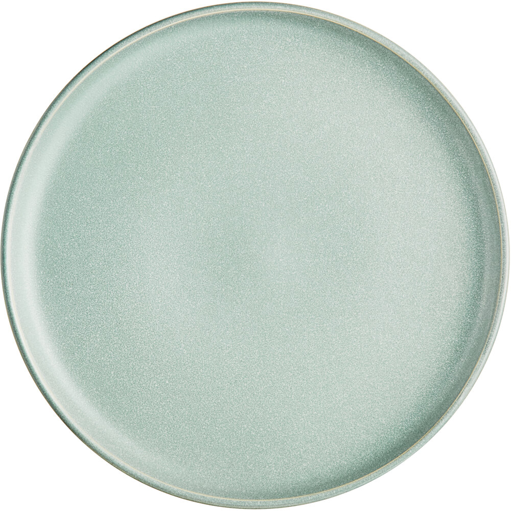 Acopa Pangea 9" Harbor Blue Matte Coupe Porcelain Plate - Sample
