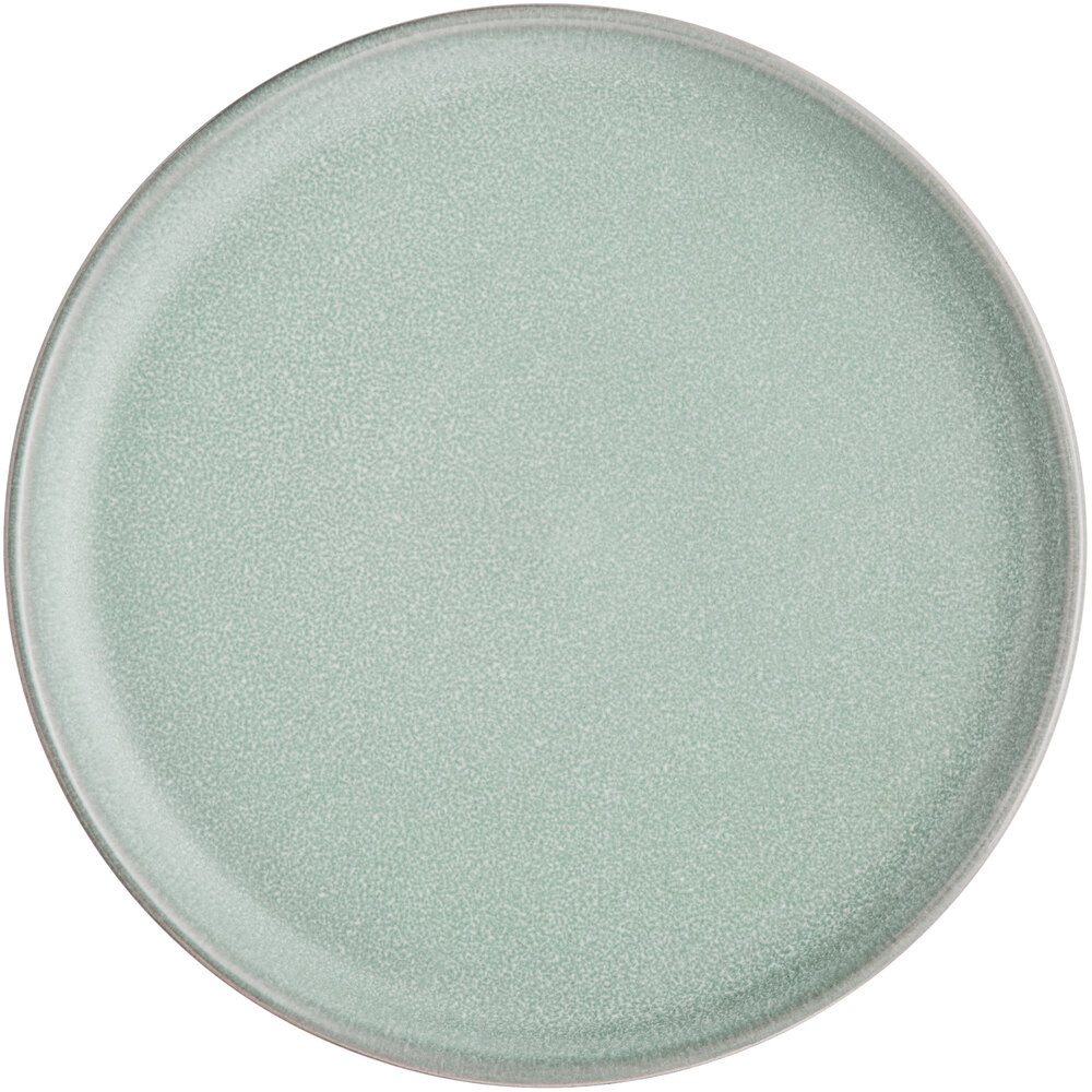 Acopa Pangea 6 1/2" Harbor Blue Matte Coupe Porcelain Plate - Sample