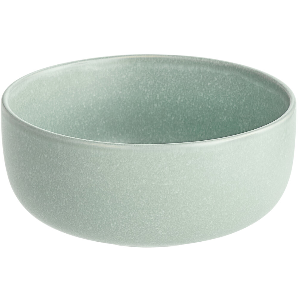 Acopa Pangea 16 oz. Harbor Blue Matte Porcelain Bowl - Sample