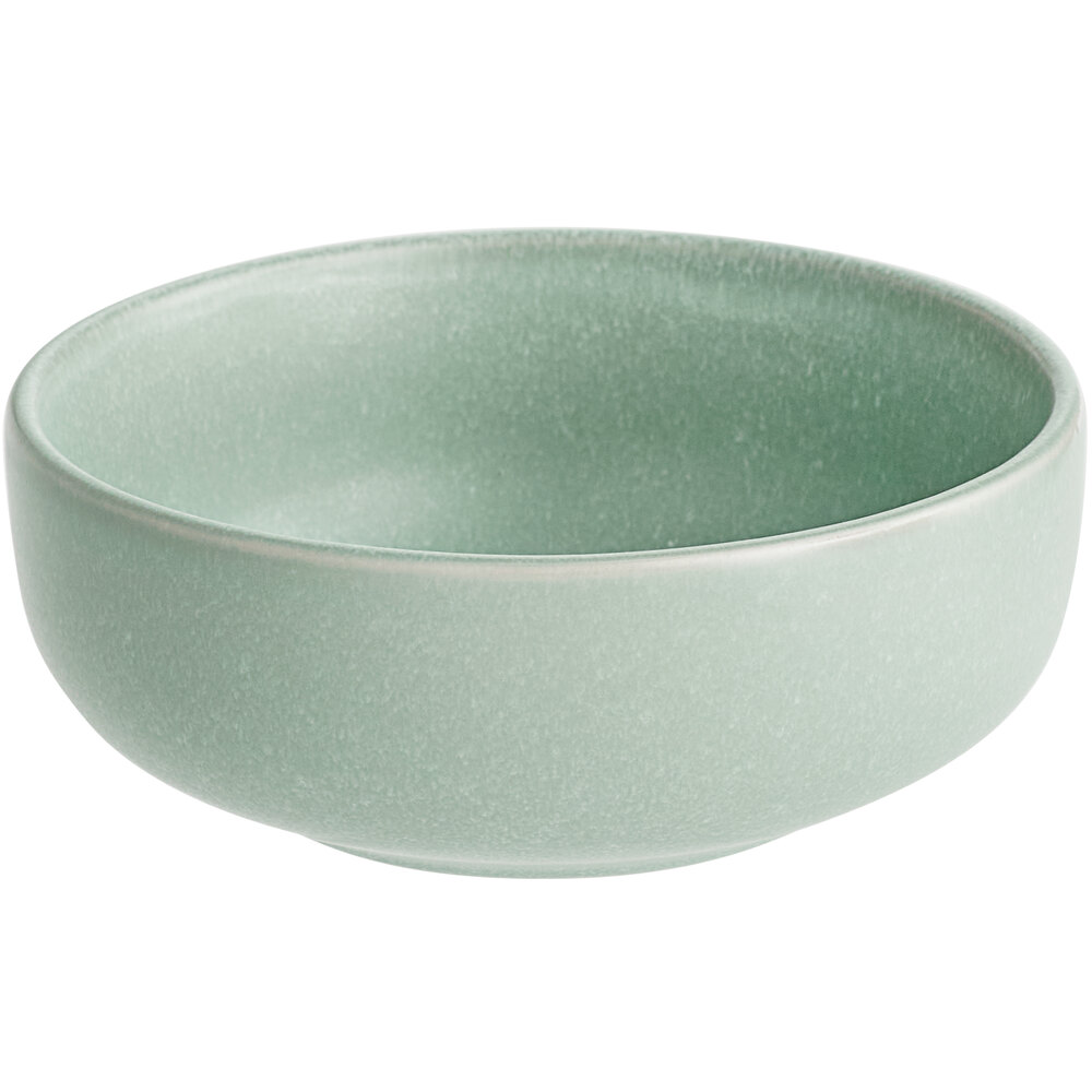 Acopa Pangea 10 oz. Harbor Blue Matte Porcelain Nappie Bowl - Sample